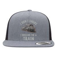 Railroad IM A Train Locomotive Engineer Steam Train Model Flat Bill Trucker Hat