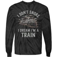 Railroad IM A Train Locomotive Engineer Steam Train Model Tie-Dye Long Sleeve Shirt