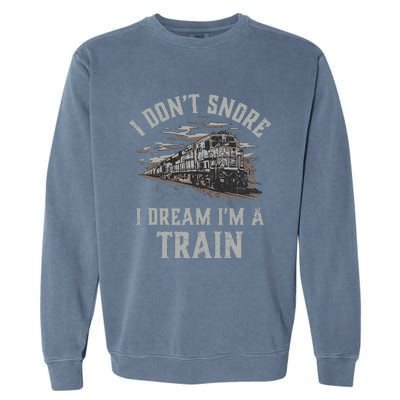 Railroad IM A Train Locomotive Engineer Steam Train Model Garment-Dyed Sweatshirt