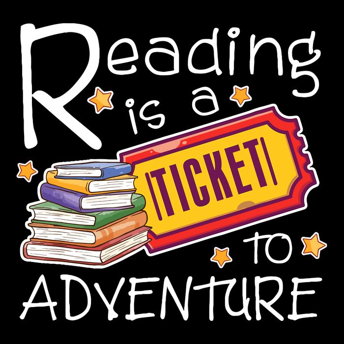 Reading Is A Ticket To Adventure Reading Button