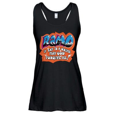 Ramo If Art Is A Crime May God Forgive Me Ladies Essential Flowy Tank