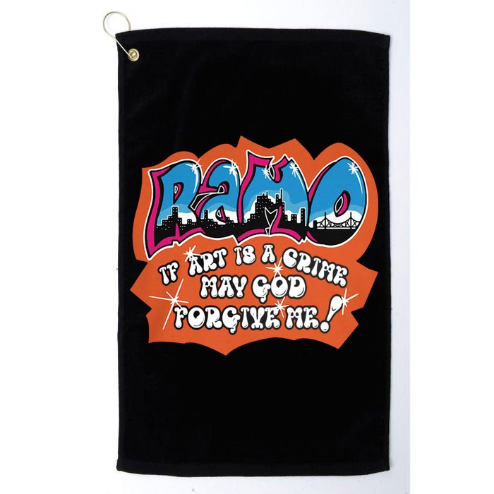 Ramo If Art Is A Crime May God Forgive Me Golf Towel