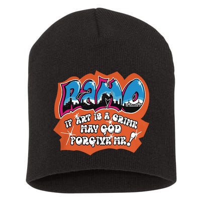 Ramo If Art Is A Crime May God Forgive Me Short Acrylic Beanie