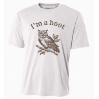 Retro IM A Hoot Owl Bird Pun Sarcastic Jokes Women Cooling Performance Crew T-Shirt