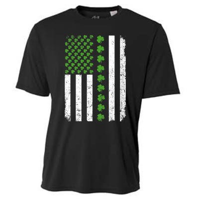 Retro Irish American Flag Distressed Flag St. Patrick's Day Cooling Performance Crew T-Shirt