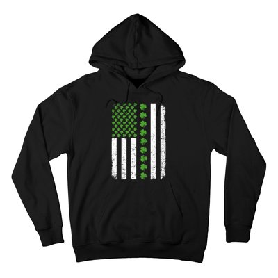 Retro Irish American Flag Distressed Flag St. Patrick's Day Hoodie