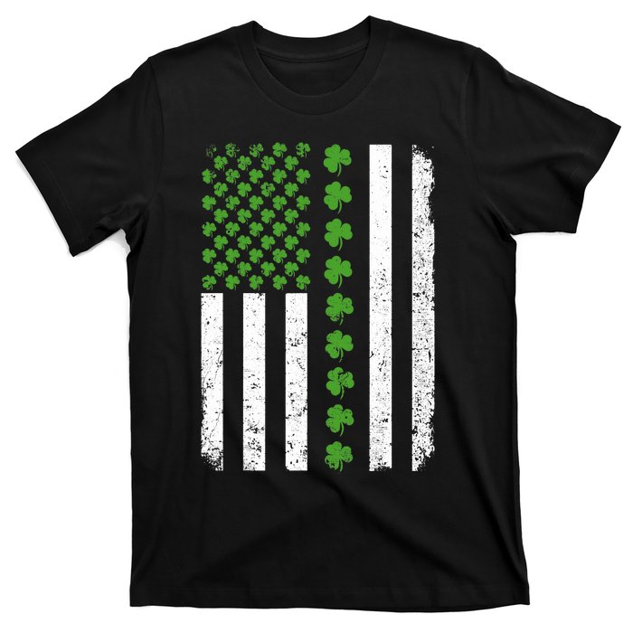 Retro Irish American Flag Distressed Flag St. Patrick's Day T-Shirt