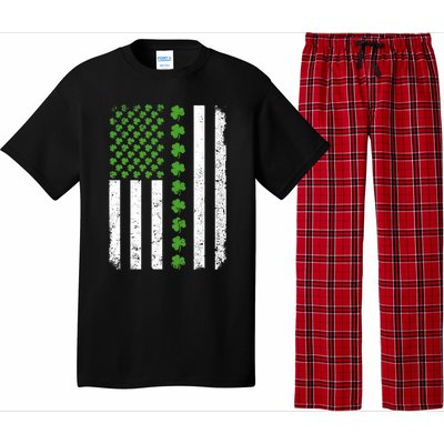 Retro Irish American Flag Distressed Flag St. Patrick's Day Pajama Set