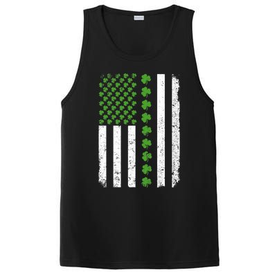 Retro Irish American Flag Distressed Flag St. Patrick's Day PosiCharge Competitor Tank