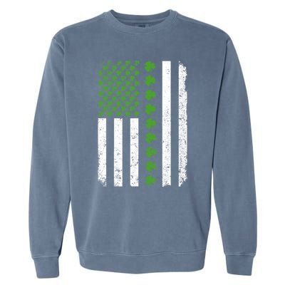 Retro Irish American Flag Distressed Flag St. Patrick's Day Garment-Dyed Sweatshirt