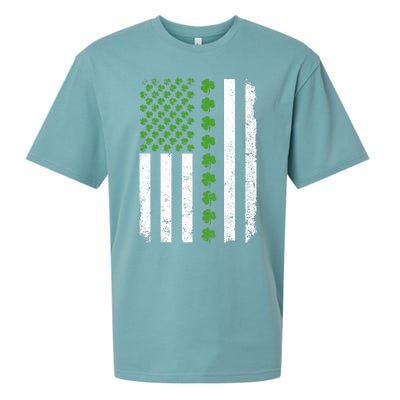 Retro Irish American Flag Distressed Flag St. Patrick's Day Sueded Cloud Jersey T-Shirt