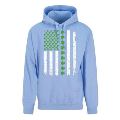 Retro Irish American Flag Distressed Flag St. Patrick's Day Unisex Surf Hoodie