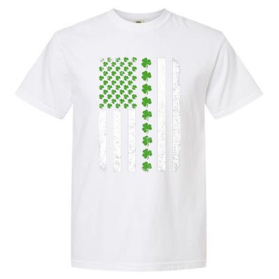 Retro Irish American Flag Distressed Flag St. Patrick's Day Garment-Dyed Heavyweight T-Shirt