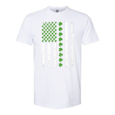 Retro Irish American Flag Distressed Flag St. Patrick's Day Softstyle CVC T-Shirt