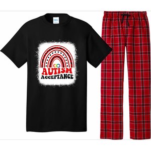 Red Instead Autism Awareness Acceptance Education Teacher Gift Pajama Set