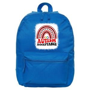 Red Instead Autism Awareness Acceptance Education Teacher Gift 16 in Basic Backpack