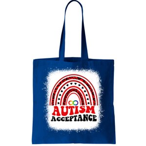 Red Instead Autism Awareness Acceptance Education Teacher Gift Tote Bag