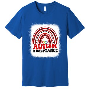 Red Instead Autism Awareness Acceptance Education Teacher Gift Premium T-Shirt