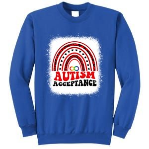 Red Instead Autism Awareness Acceptance Education Teacher Gift Tall Sweatshirt