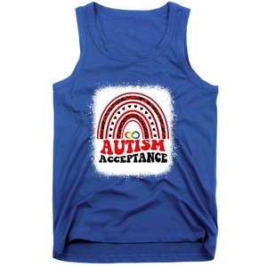 Red Instead Autism Awareness Acceptance Education Teacher Gift Tank Top