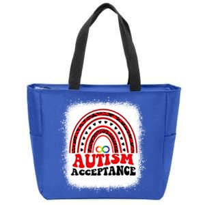 Red Instead Autism Awareness Acceptance Education Teacher Gift Zip Tote Bag