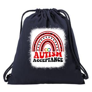 Red Instead Autism Awareness Acceptance Education Teacher Gift Drawstring Bag