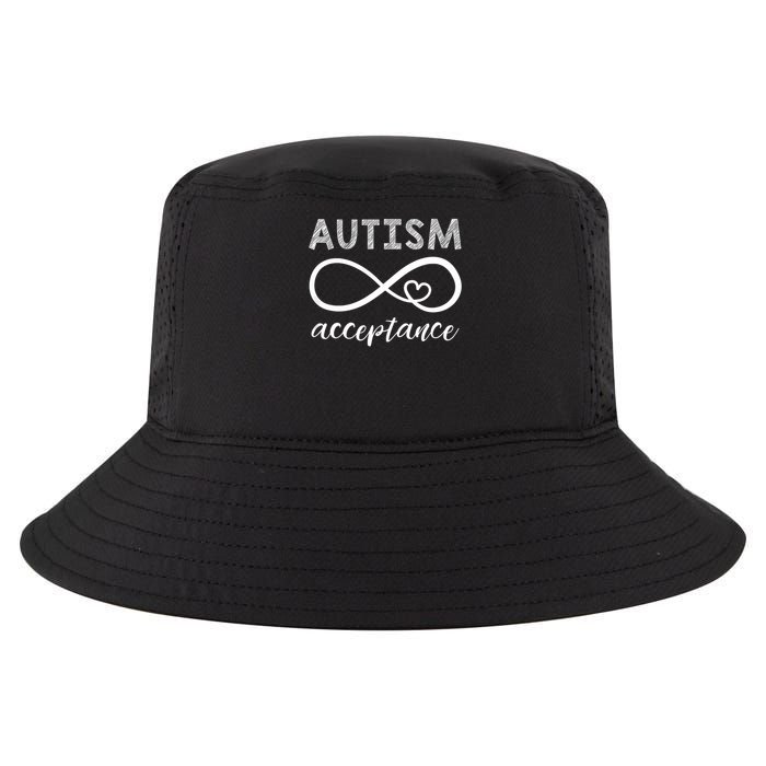 Red Instead Autism Acceptance Of Autism Cool Comfort Performance Bucket Hat