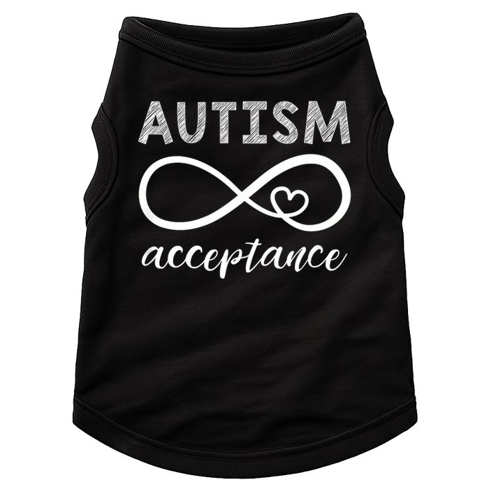 Red Instead Autism Acceptance Of Autism Doggie Tank