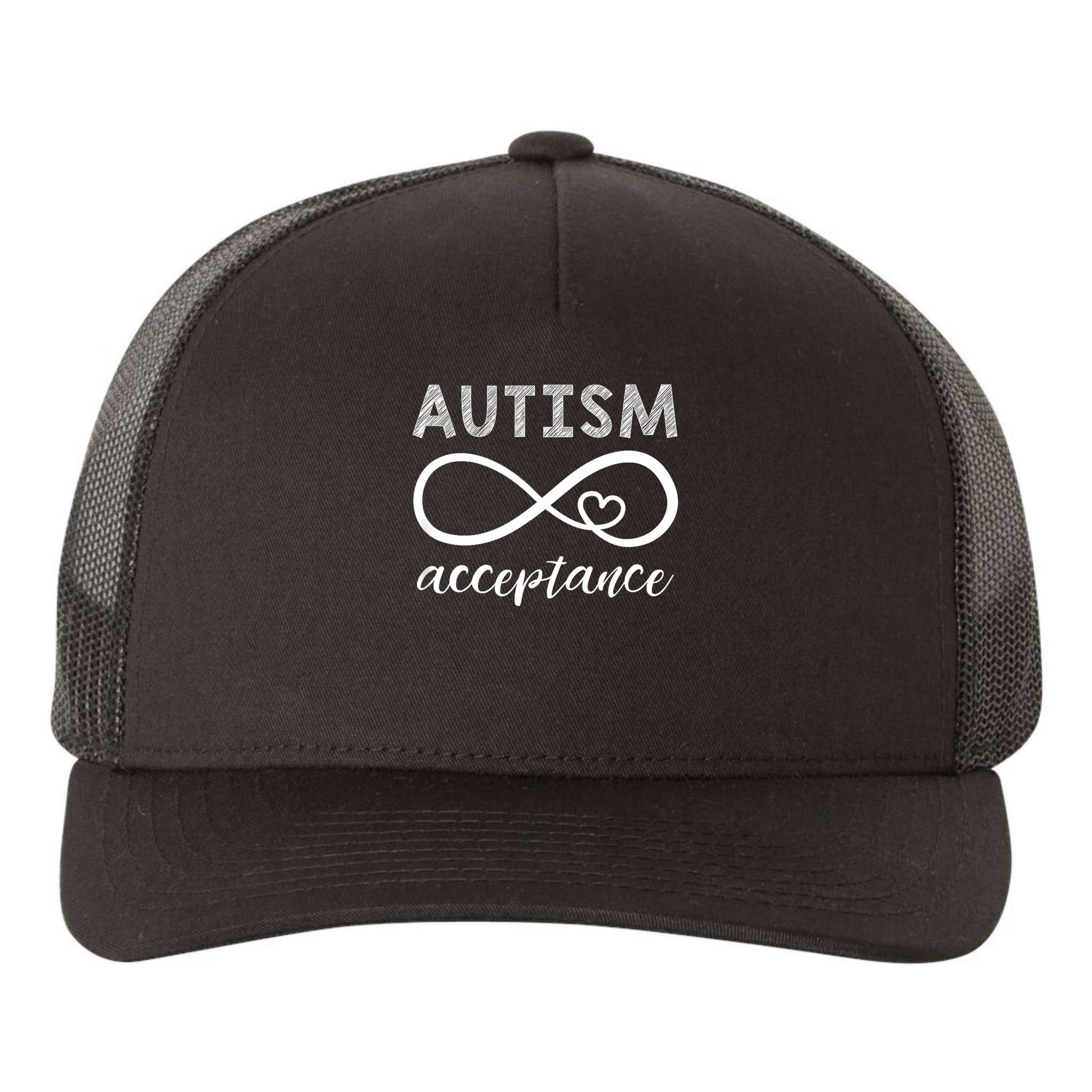 Red Instead Autism Acceptance Of Autism Yupoong Adult 5-Panel Trucker Hat