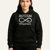 Red Instead Autism Acceptance Of Autism Hoodie