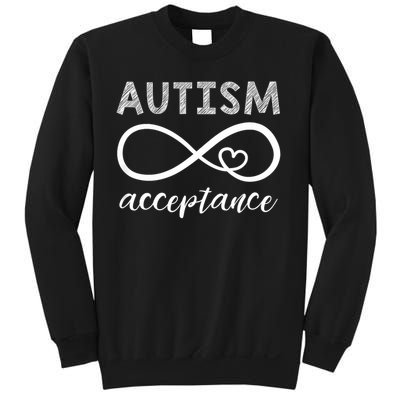 Red Instead Autism Acceptance Of Autism Sweatshirt
