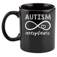 Red Instead Autism Acceptance Of Autism 11oz C Handle Ceramic Mug