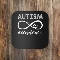 Red Instead Autism Acceptance Of Autism Coaster