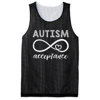 Red Instead Autism Acceptance Of Autism Mesh Reversible Basketball Jersey Tank