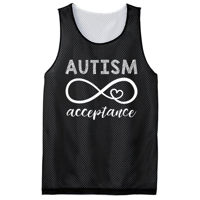 Red Instead Autism Acceptance Of Autism Mesh Reversible Basketball Jersey Tank