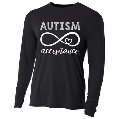 Red Instead Autism Acceptance Of Autism Cooling Performance Long Sleeve Crew