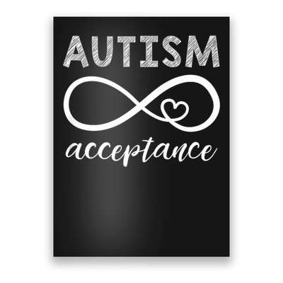 Red Instead Autism Acceptance Of Autism Poster