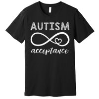 Red Instead Autism Acceptance Of Autism Premium T-Shirt