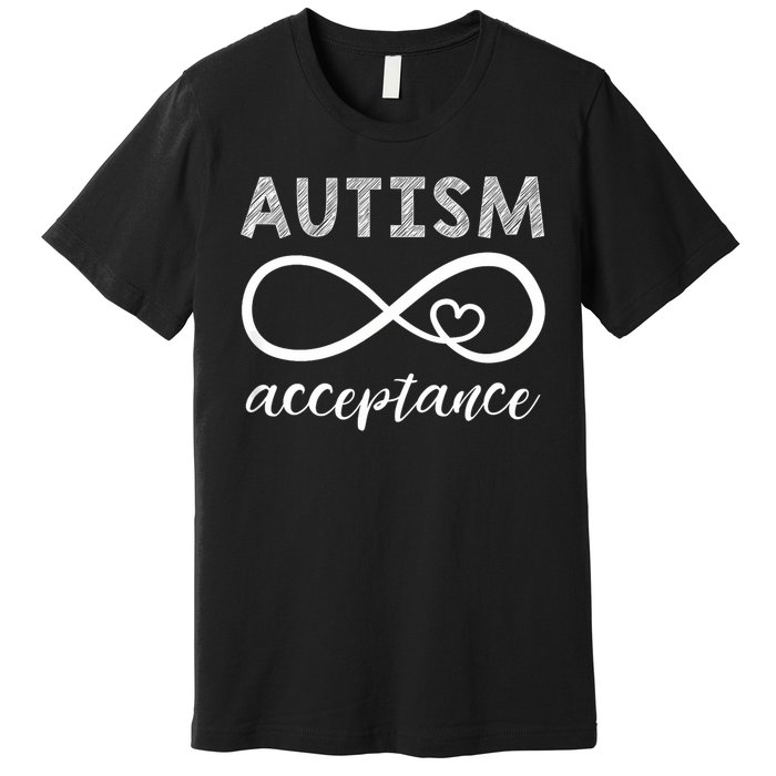 Red Instead Autism Acceptance Of Autism Premium T-Shirt