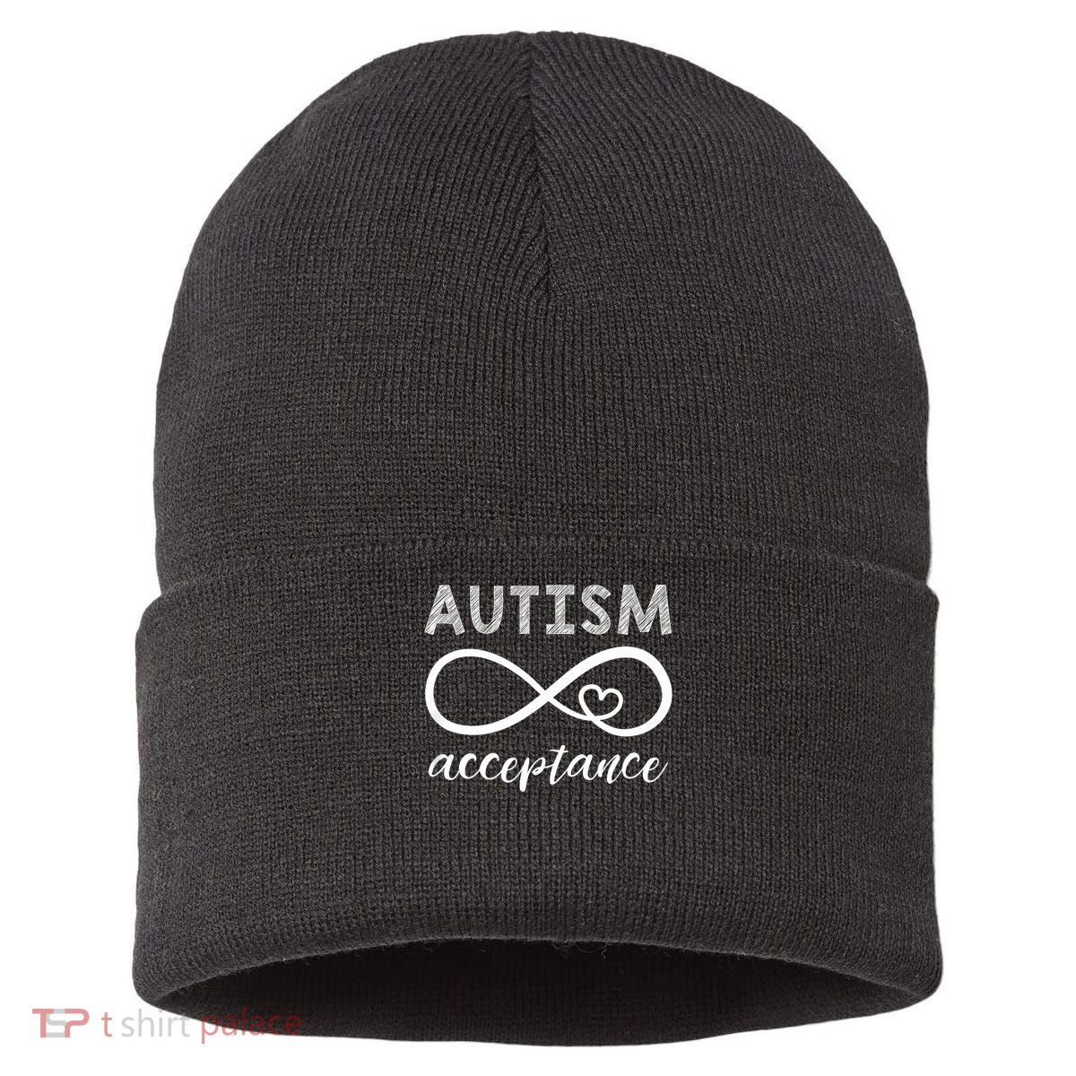 Red Instead Autism Acceptance Of Autism Sustainable Knit Beanie