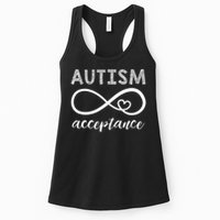Red Instead Autism Acceptance Of Autism Womens Tank Top