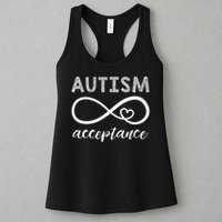 Red Instead Autism Acceptance Of Autism Womens Tank Top