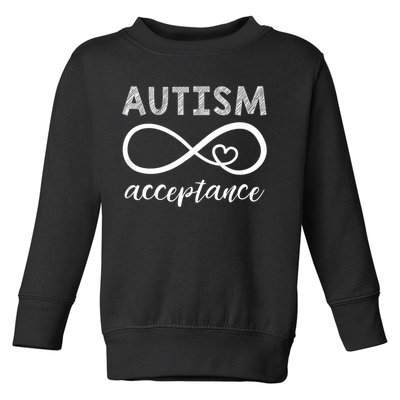 Red Instead Autism Acceptance Of Autism Toddler Sweatshirt