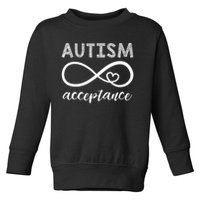 Red Instead Autism Acceptance Of Autism Toddler Sweatshirt