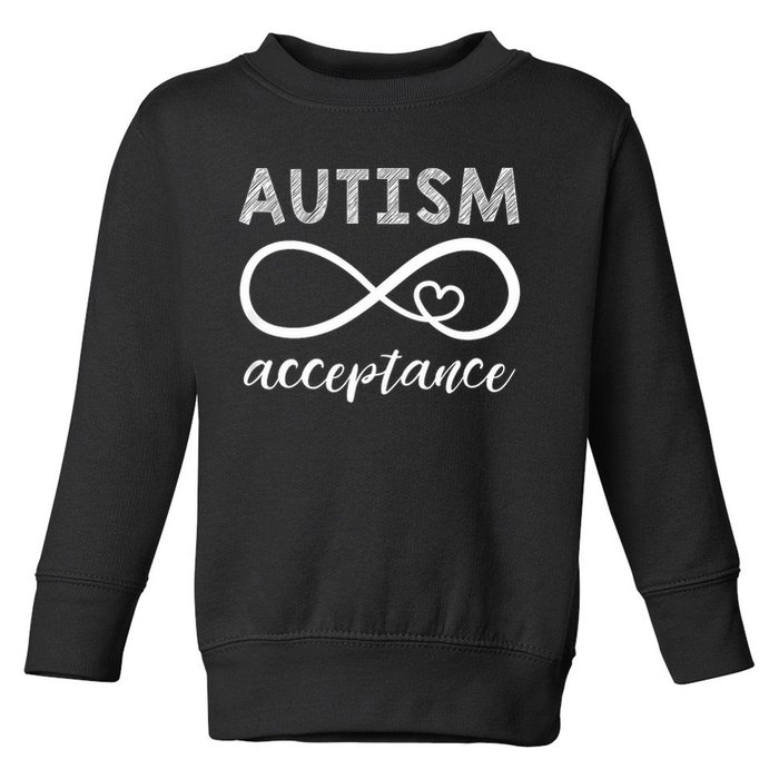 Red Instead Autism Acceptance Of Autism Toddler Sweatshirt