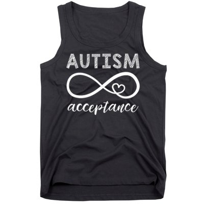 Red Instead Autism Acceptance Of Autism Tank Top