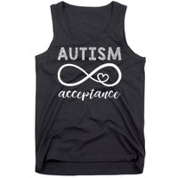 Red Instead Autism Acceptance Of Autism Tank Top