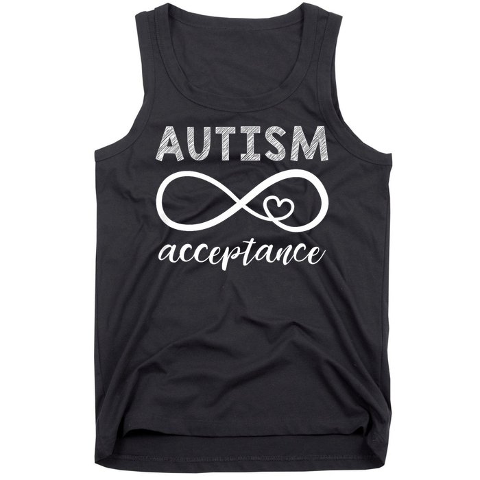 Red Instead Autism Acceptance Of Autism Tank Top