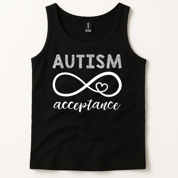 Red Instead Autism Acceptance Of Autism Tank Top