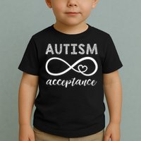 Red Instead Autism Acceptance Of Autism Toddler T-Shirt